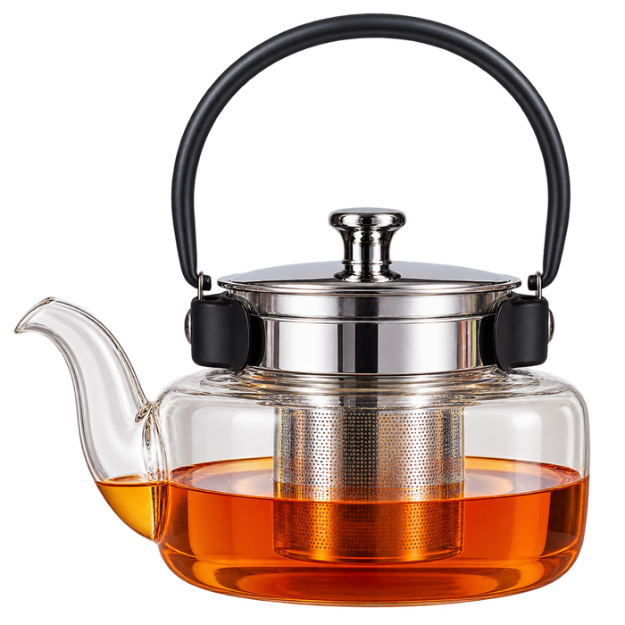 Glass Teapot with Stainless Steel Infuser