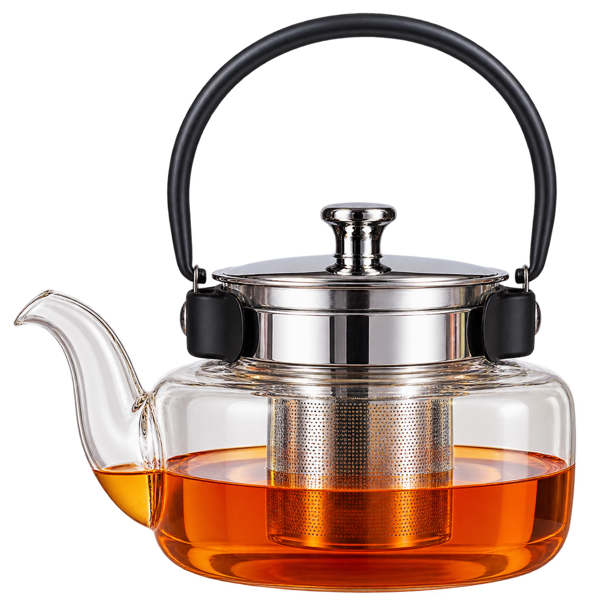 Glass Teapot with Stainless Steel Infuser